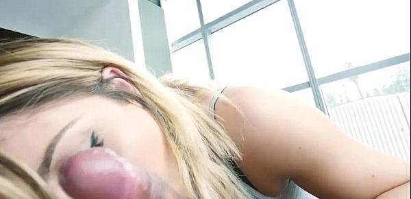  Sexy blonde teen Chloe Lane pussy ripped in many positions